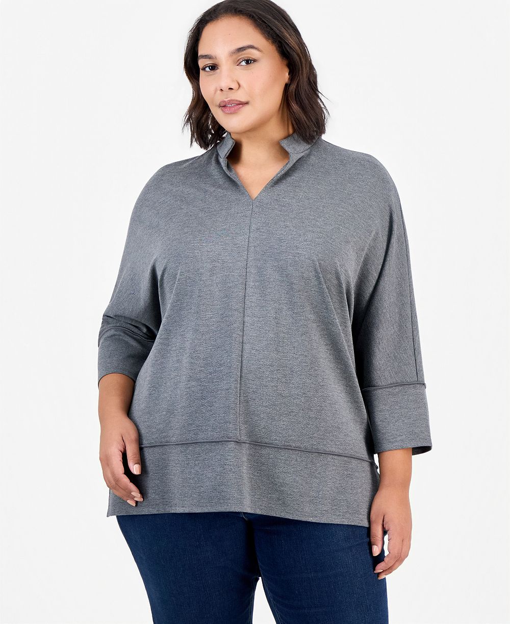 Топ Jones New York Plus Size с V-образным вырезом