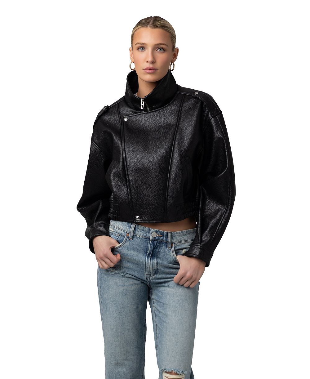 BLANK NYC Women's High Mock Collar Jacket