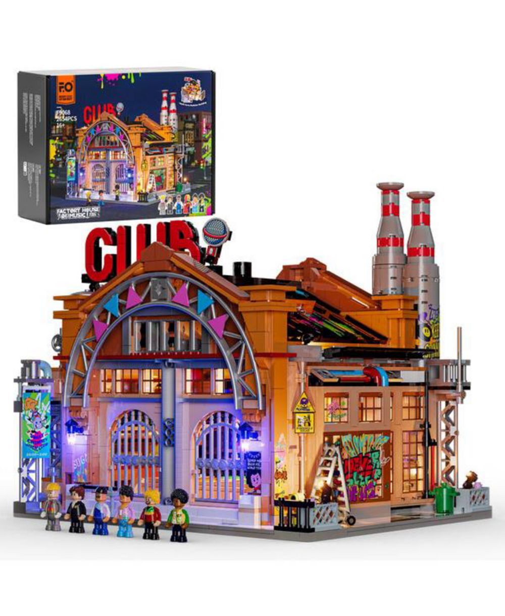 Lumibricks 2654-Pc. Factory House of Music Light-Up Building Brick Set, Multi-Form Modular Collection Kit for Adults & Teens