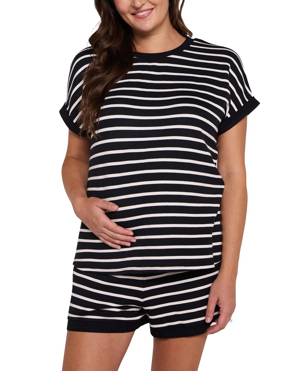 Motherhood Maternity Women's Motherhood Cap Sleeve Relaxed Fit Top
