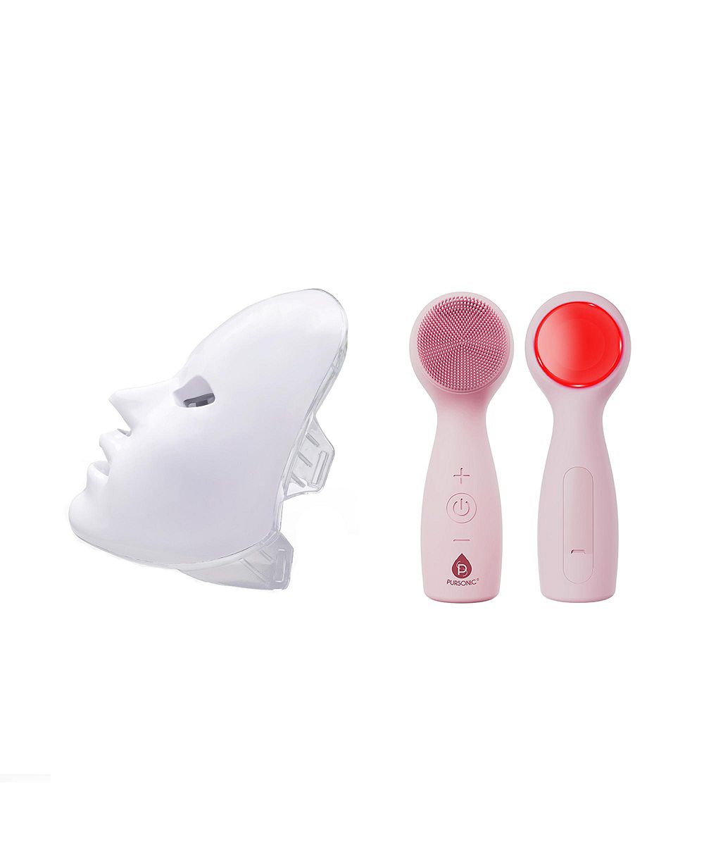 PURSONIC 7 in 1 LED Light Therapy Face Mask and 3 in 1 Facial Cleansing Device