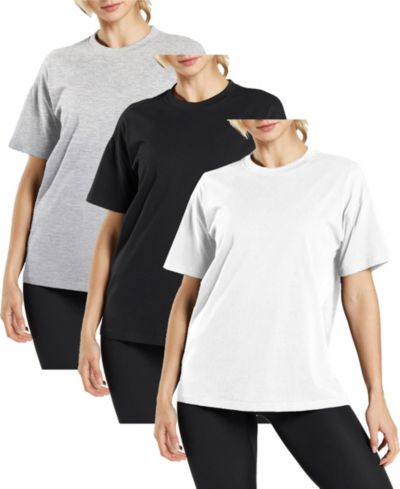 Женский свободный футболк Blue Ice Short Sleeve Crew Neck, 3 Pack