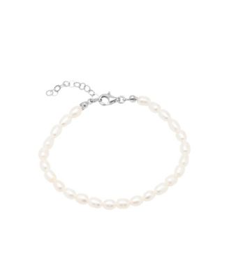 Spero London Natural Freshwater Real Seed Pearl Strand Bracelet