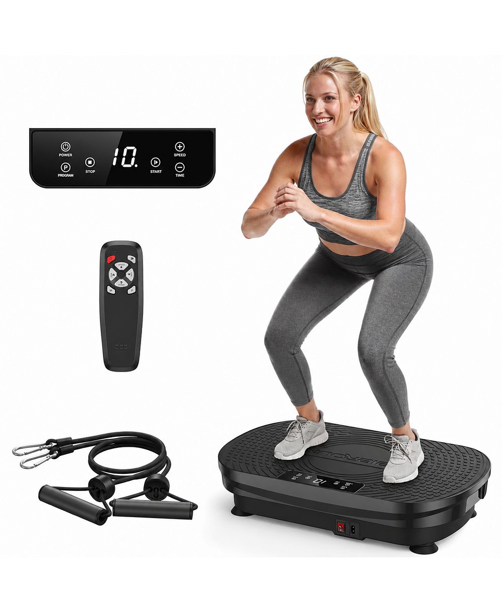 FED FITNESS Vibration Plate Exercise Machine, Vibration Plate for Lymphatic Drainage, Power Plate Vibration Platform for Weight Loss, Toning, Wellness