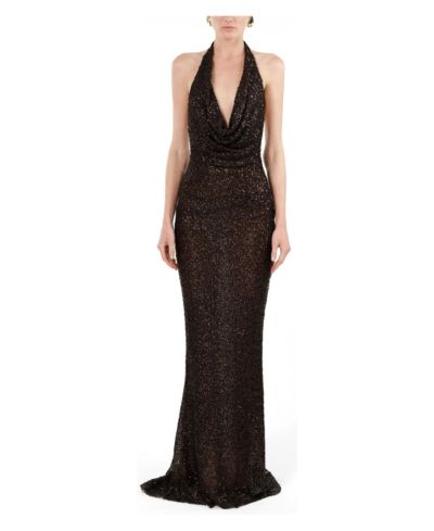 Женское вечернее платье NOCTURNE Off-Shoulder Sequin Embellished Maxi