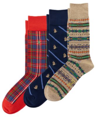 Polo Ralph Lauren мужские носки с узором Фейл-Айсл и поддержкой свода стопы, набор из 3 пар