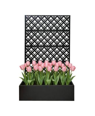 Streamdale Furniture Metal Raised Garden Bed with Trellis, 70.9"H x 43.3"W x 15.8"D