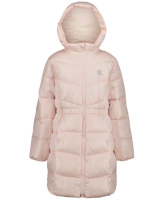 Calvin Klein Girls' 4-6X Hooded Puffer Jacket