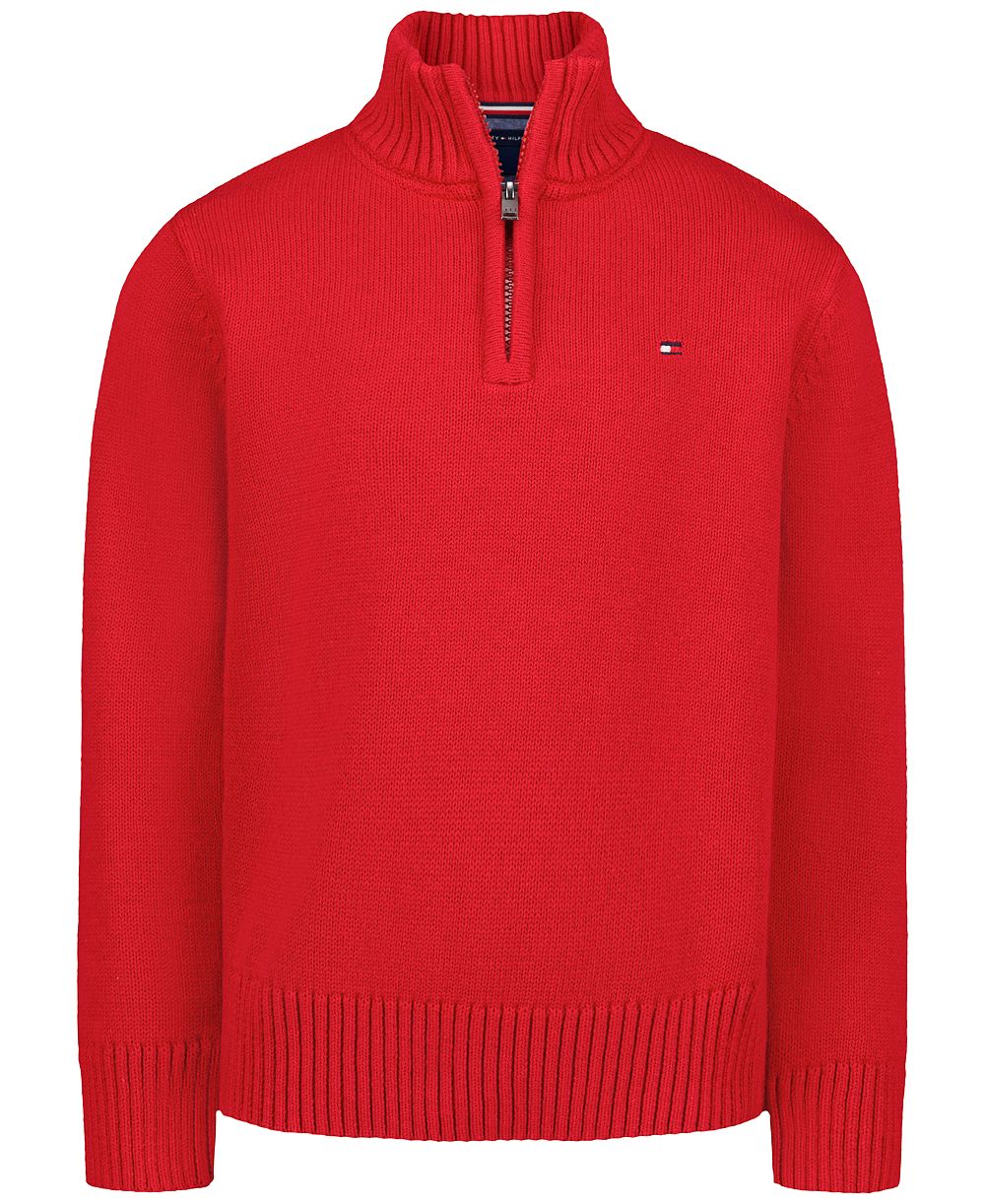 Tommy Hilfiger детский хлопковый свитер с четвертьзастежкой и воротником-стойкой, размеры 8-20