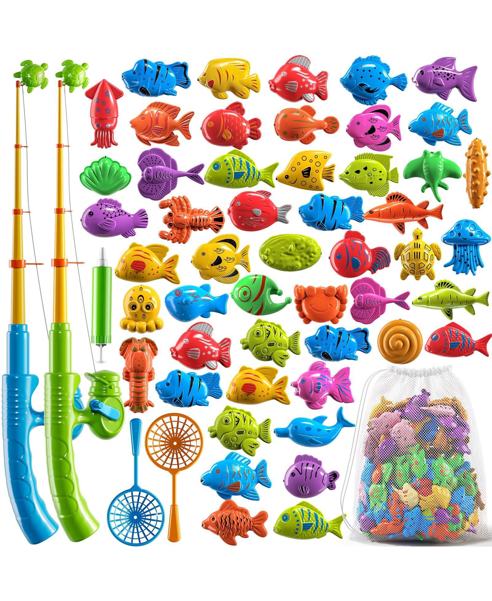 Игра для рыбалки Gnuadz 51 Magnetic на 2-4 игрока, набор из 51 предмета, для детей 3-8 лет