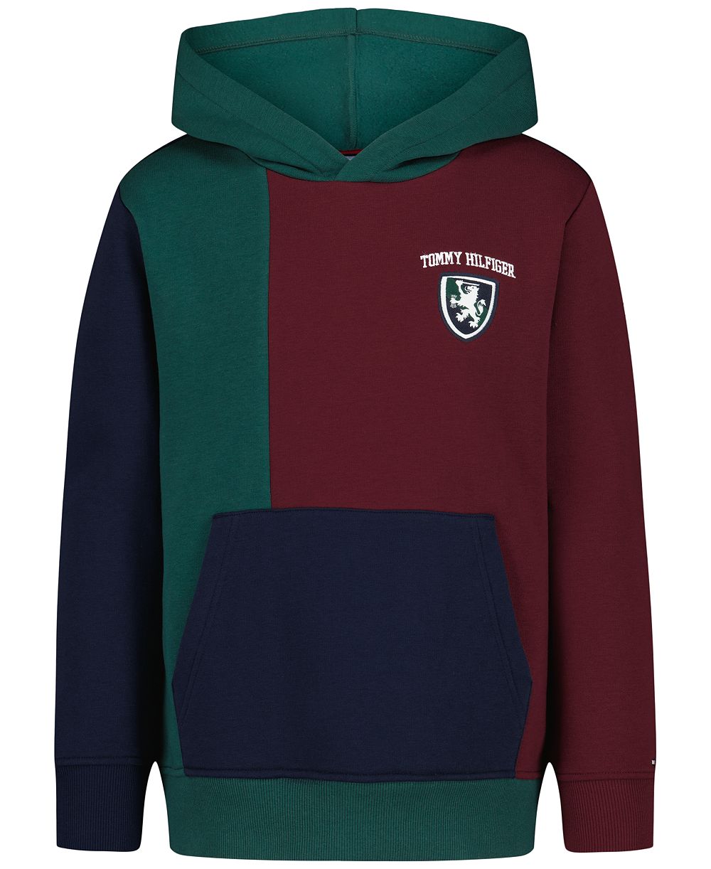 Tommy Hilfiger Boys' 8-20 Griffin Badge Colorblock Kangaroo Pocket Pullover Hoodie