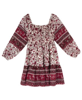 Детское платье Rare Editions Smocked Waist Long-Sleeve, 7-16