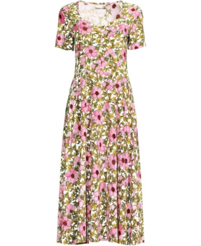 Платье миди Lands' End Plus Size Silky Knit Sweetheart