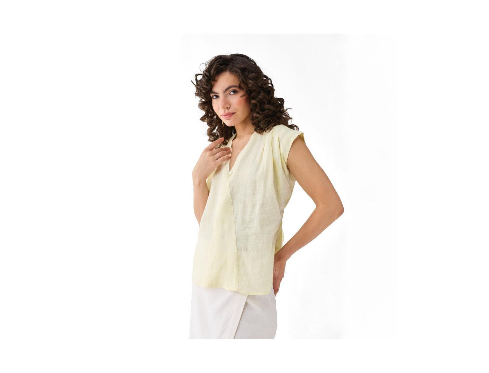 Женский топ Reistor V-neck Linen Overlap