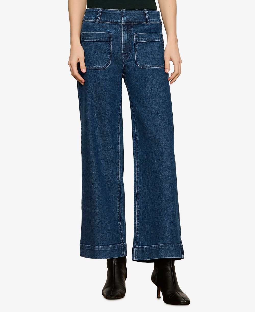 Sanctuary Petite Mid-Rise Wide-Leg Jeans