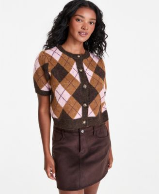 Женский короткий кардиган And Now This Plaid на пуговицах