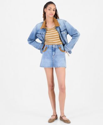 And Now This Women's Denim A-Line Mini Skirt, Macy's Exclusive