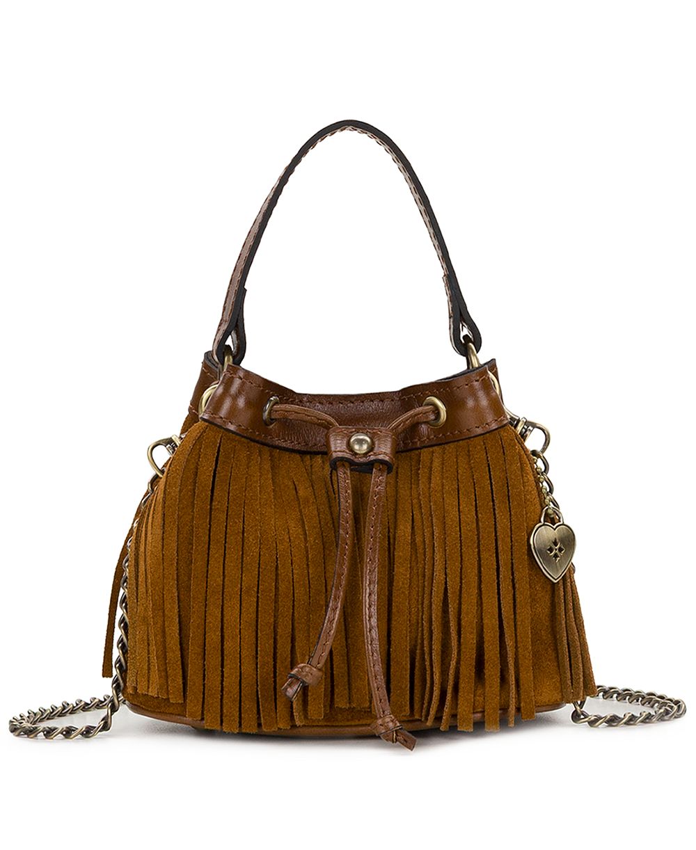Patricia Nash Elisa Mini Suede Drawstring Crossbody Bag