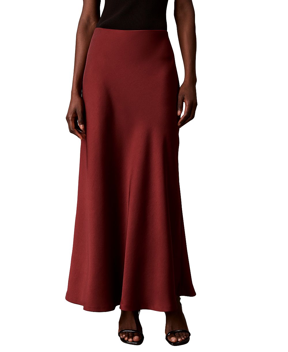 Calvin Klein Women's Pull-On Satin Maxi Skirt