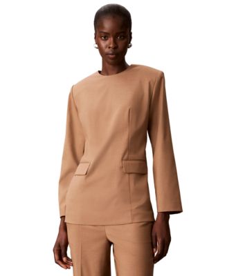 Женская блуза Calvin Klein с длинным рукавом и приталенным кроем