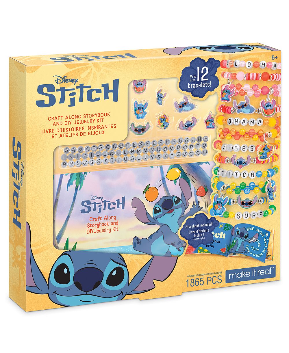 Набор Make It Real Disney Stitch: книга-история и набор для создания украшений своими руками, для детей от 6 лет