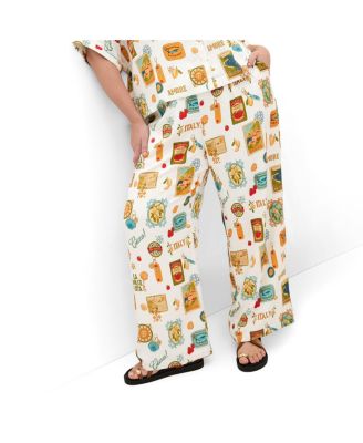 Женские широкие брюки CITY CHIC Plus Size Amore Print