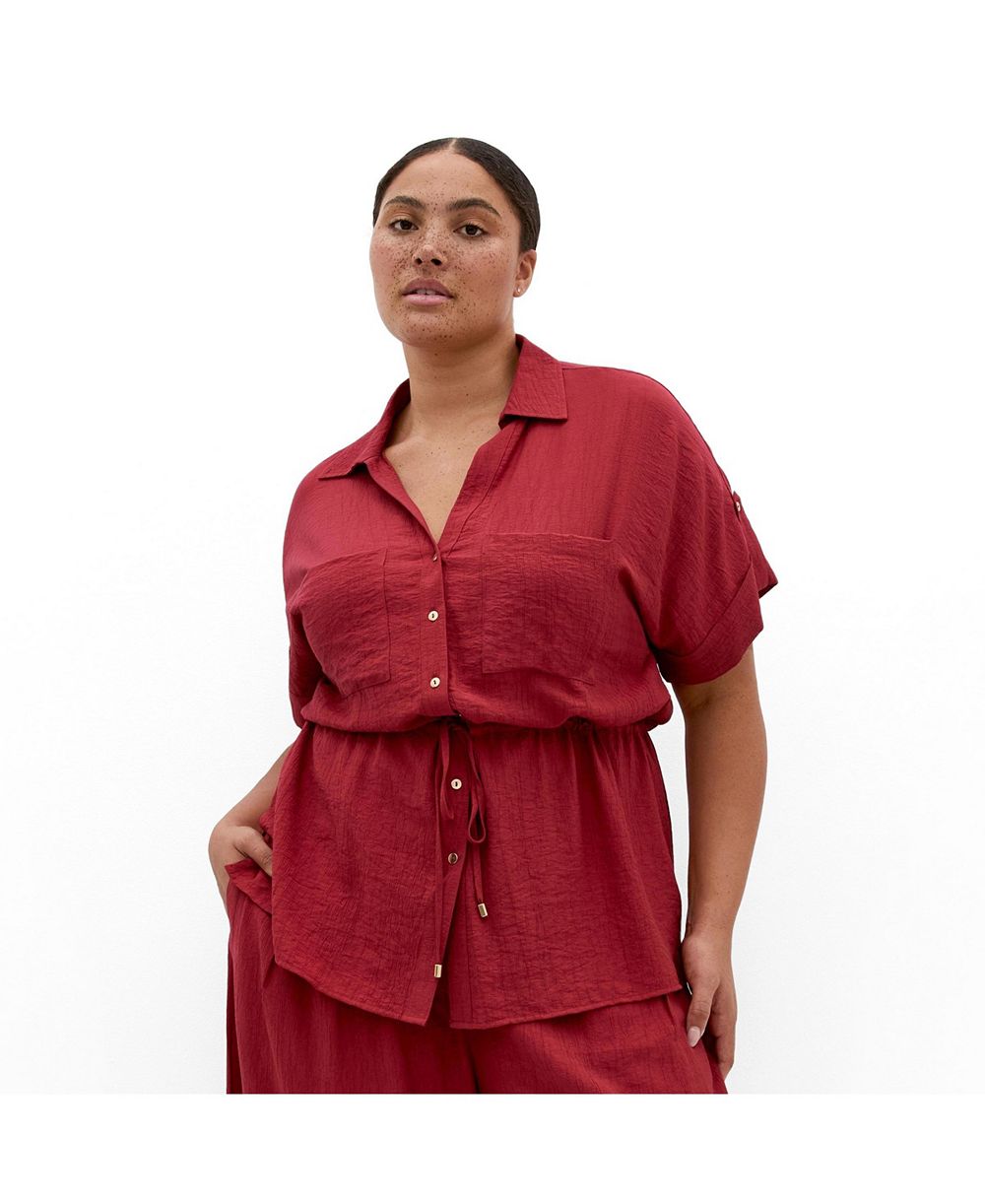 CITY CHIC Рубашка Plus Size Aria с акцентом на талии