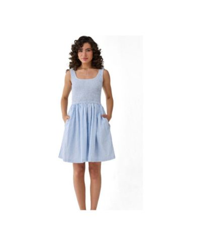Reistor Women's Smocked Tencel Short Dress