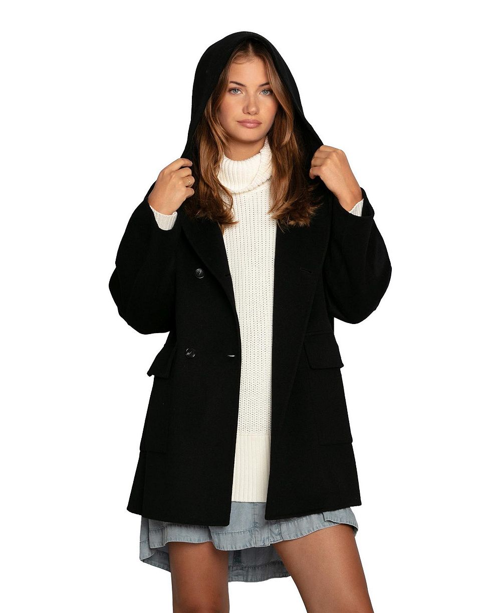 Belle & Bloom Women's Coastal Edit Hooded Wool Blend Coat
