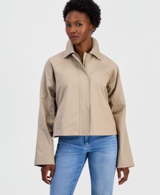 I.N.C. International Concepts укороченная хлопковая куртка Petite Cropped Trench