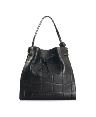 Velez Embossed Leather Tote Bag