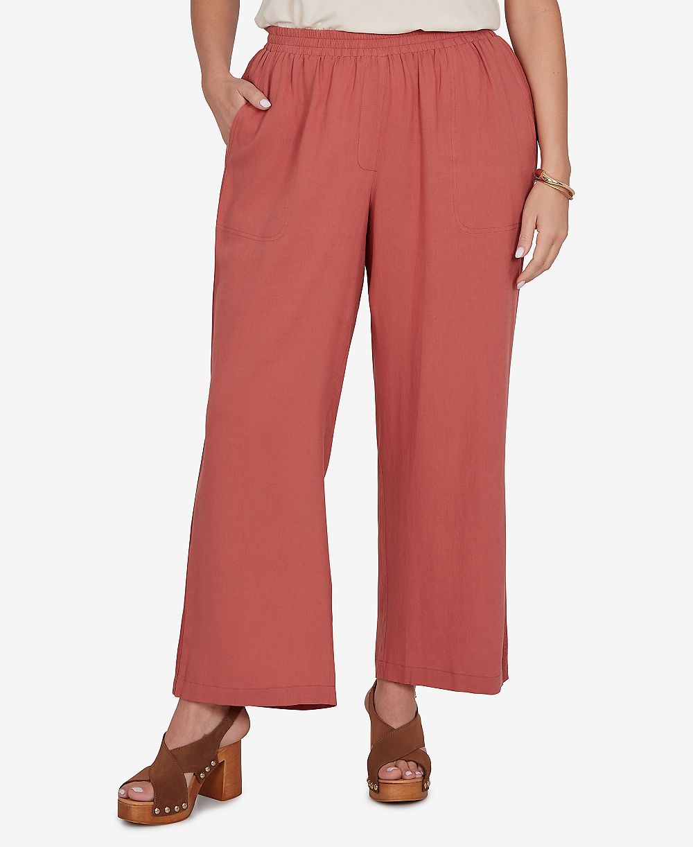 Брюки Ruby Rd. Plus Size с кружевной отделкой, легкие