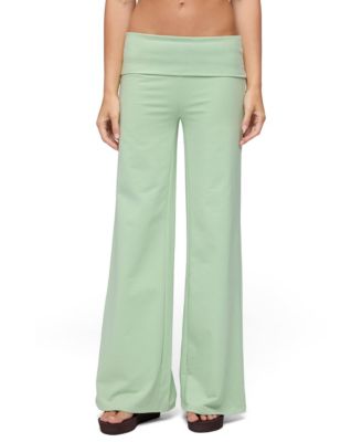 Edikted Women's Cammy Wide Leg Foldover Pants