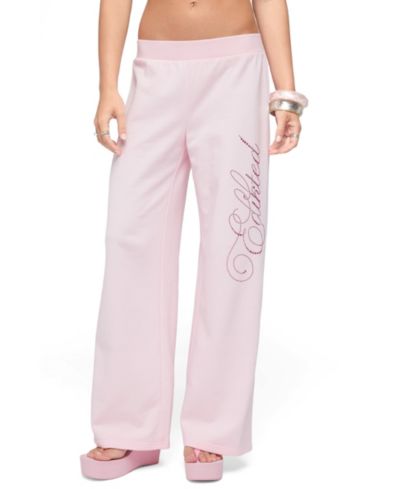 Edikted Women's Studio Rhinestone Sweatpants