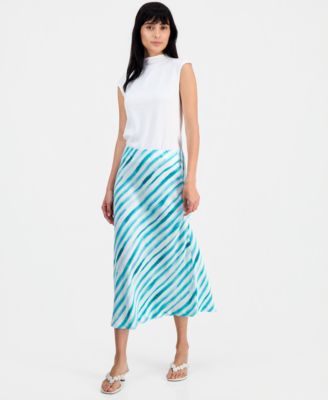 On 34th Women's Printed Midi Slip Skirt, Macy's Exclusive