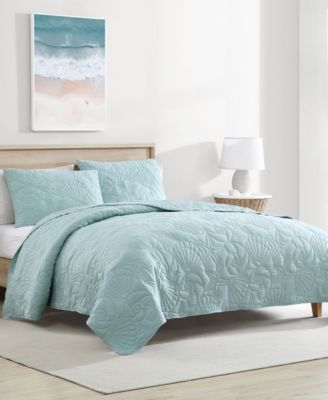 Caribbean Joe Shell Outline 3-Piece Quilt Set, Full/Queen