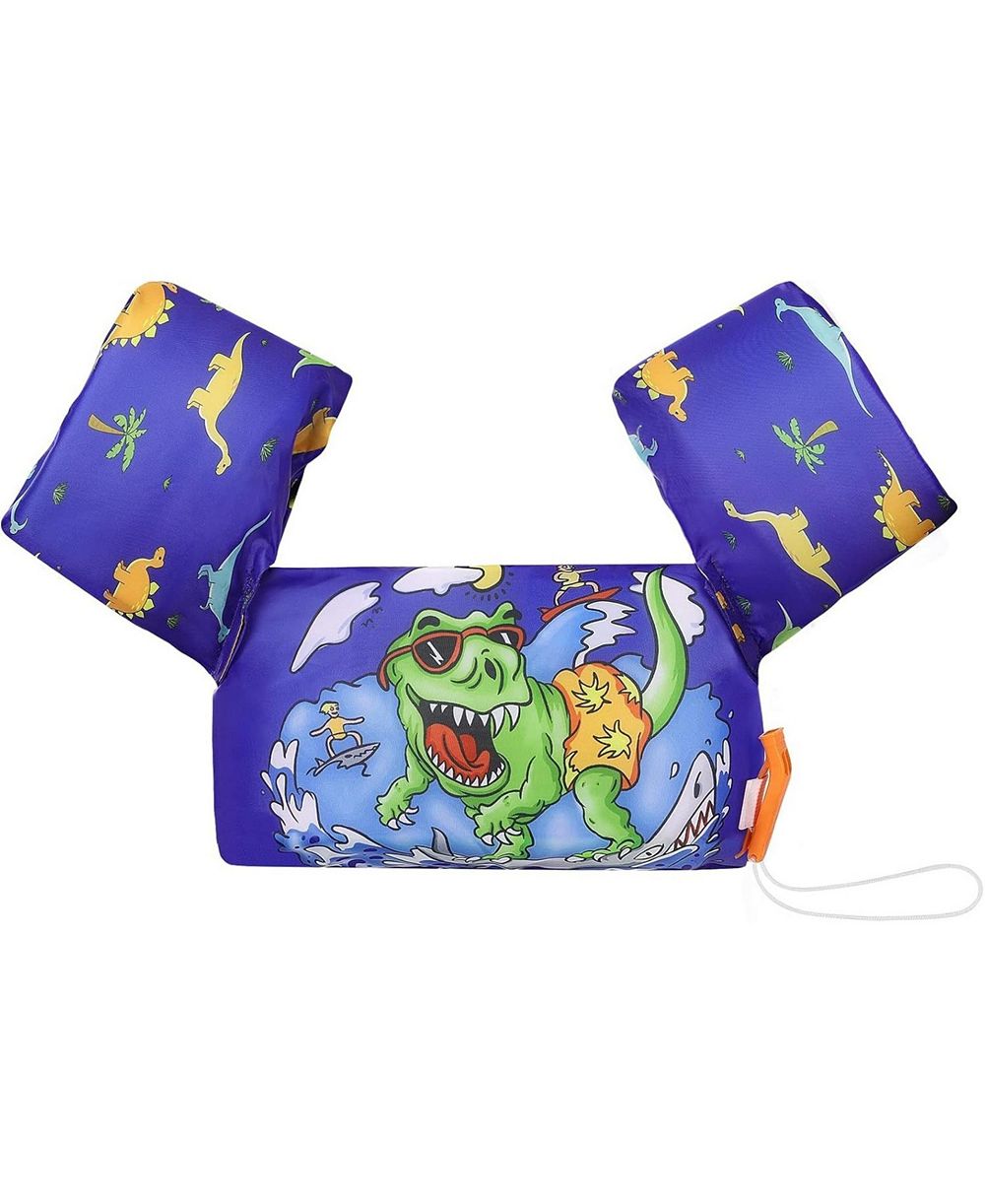 Нарукавные поплавки SEVORLEY Toddler Swim Arm Bands and Vest for Kids 20-50 lbs, Cute Dinosaur