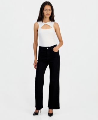 GUESS Женские классические джинсы Faye Wide-Leg