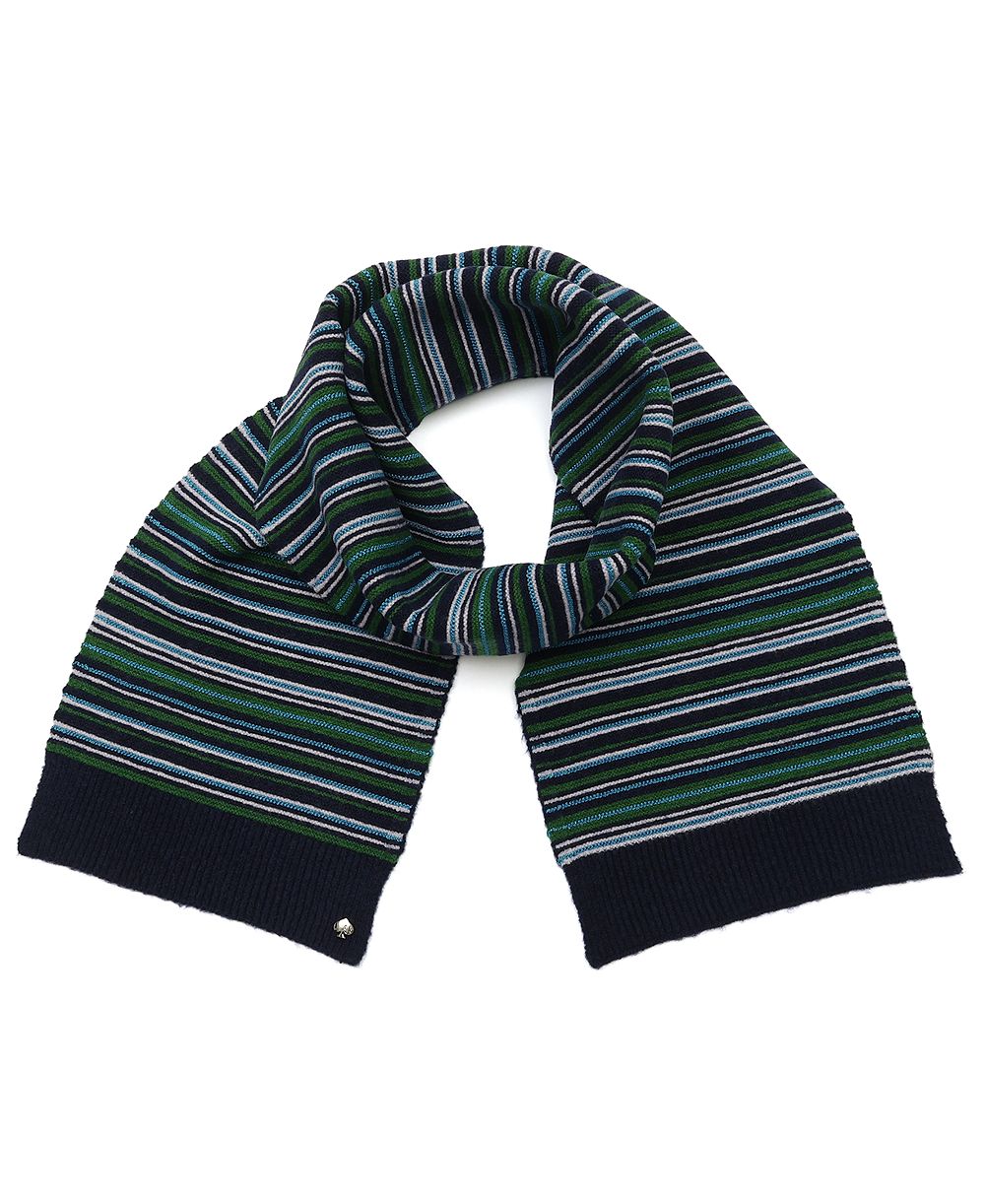kate spade new york Women's Garter Stitch Stripe Knit Scarf