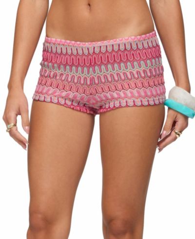 Edikted Women's Megan Zigzag Crochet Micro Shorts
