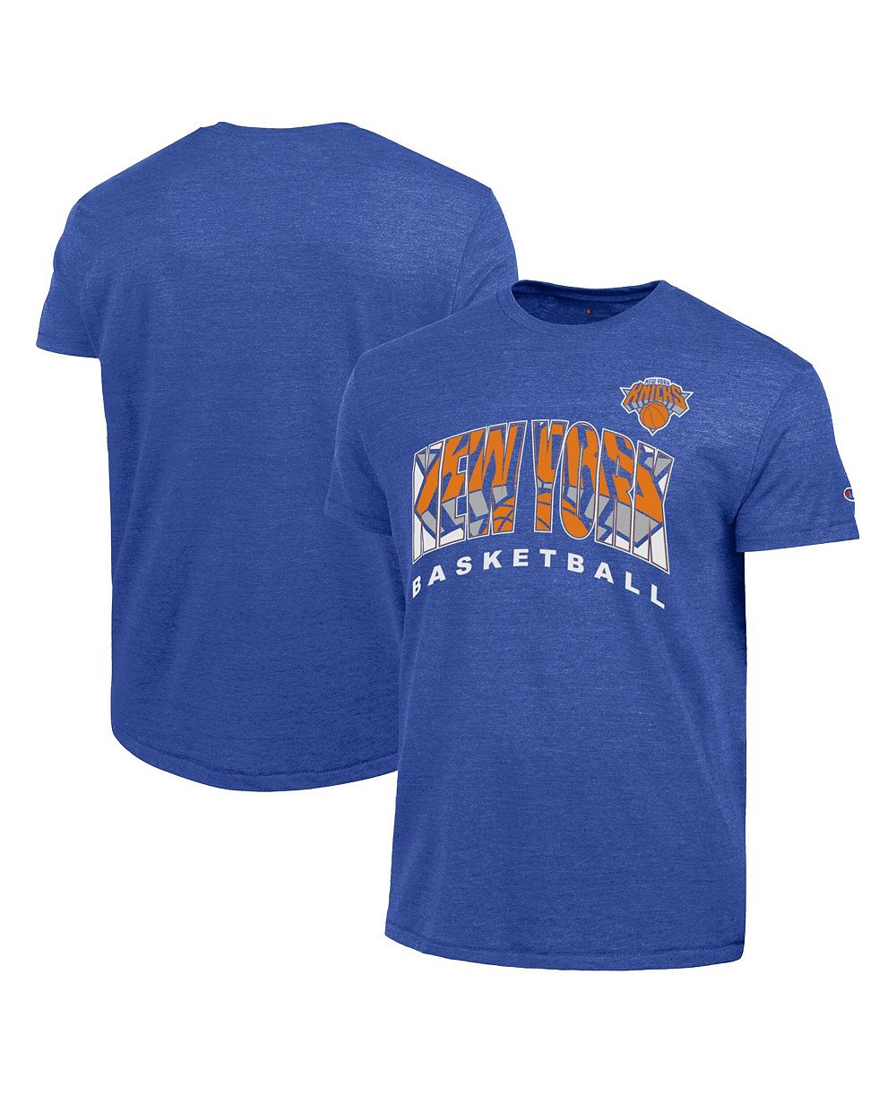 Футболка Champion Men's Royal New York Knicks Arch Logo из трикотажной смеси