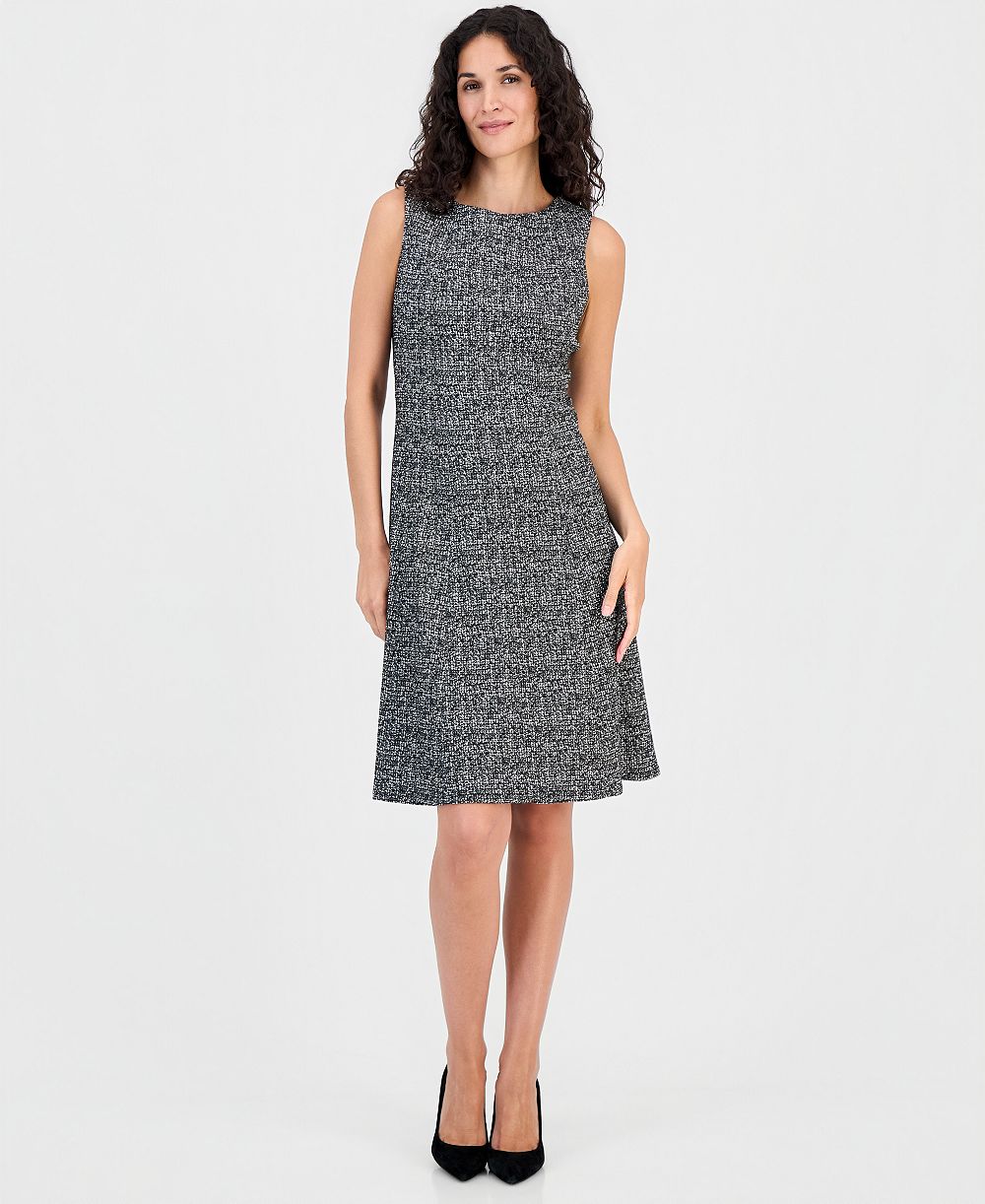 Платье Kasper Petite Boat-Neck Sleeveless Fit & Flare
