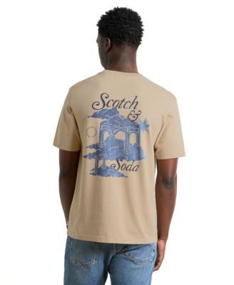 SCOTCH & SODA Men's Cloud Artwork Crewneck T-Shirt