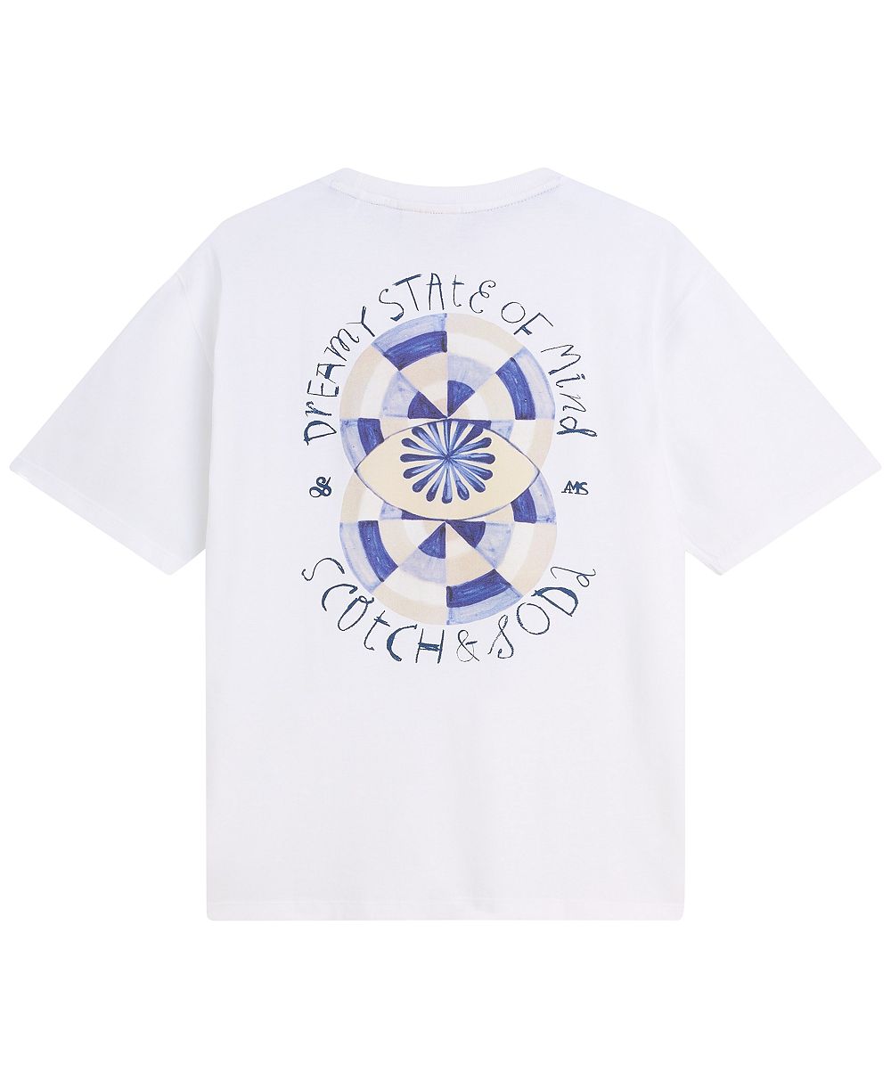 SCOTCH & SODA Men's Watercolor Artwork Relaxed-Fit T-Shirt