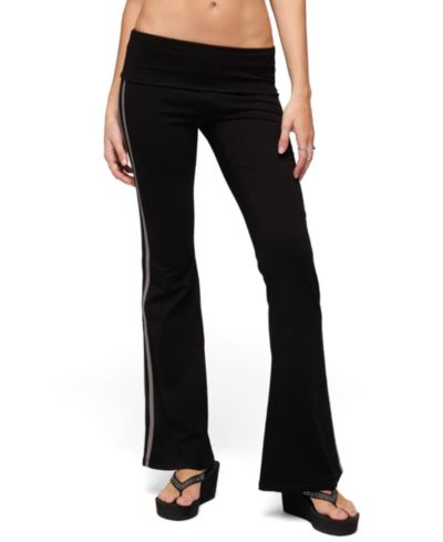 Edikted Women's Charly Foldover Stripey Flared Pants