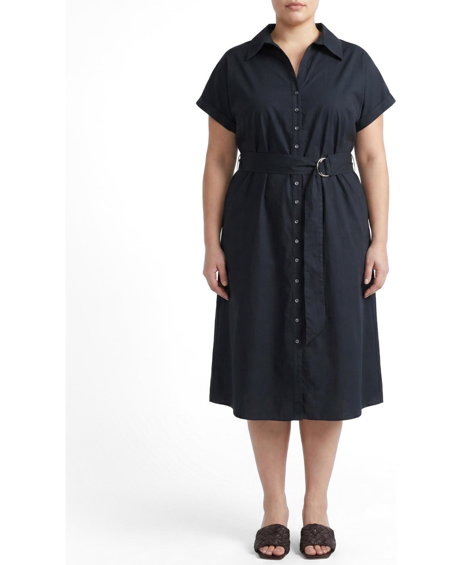 Женское платье-рубашка Universal Standard Plus Size Sandy Stretch Poplin