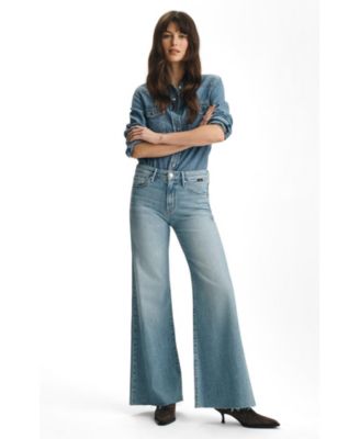 Mavi Jeans Women's Grace Mid Rise Flare In Bleached Classic Blue
