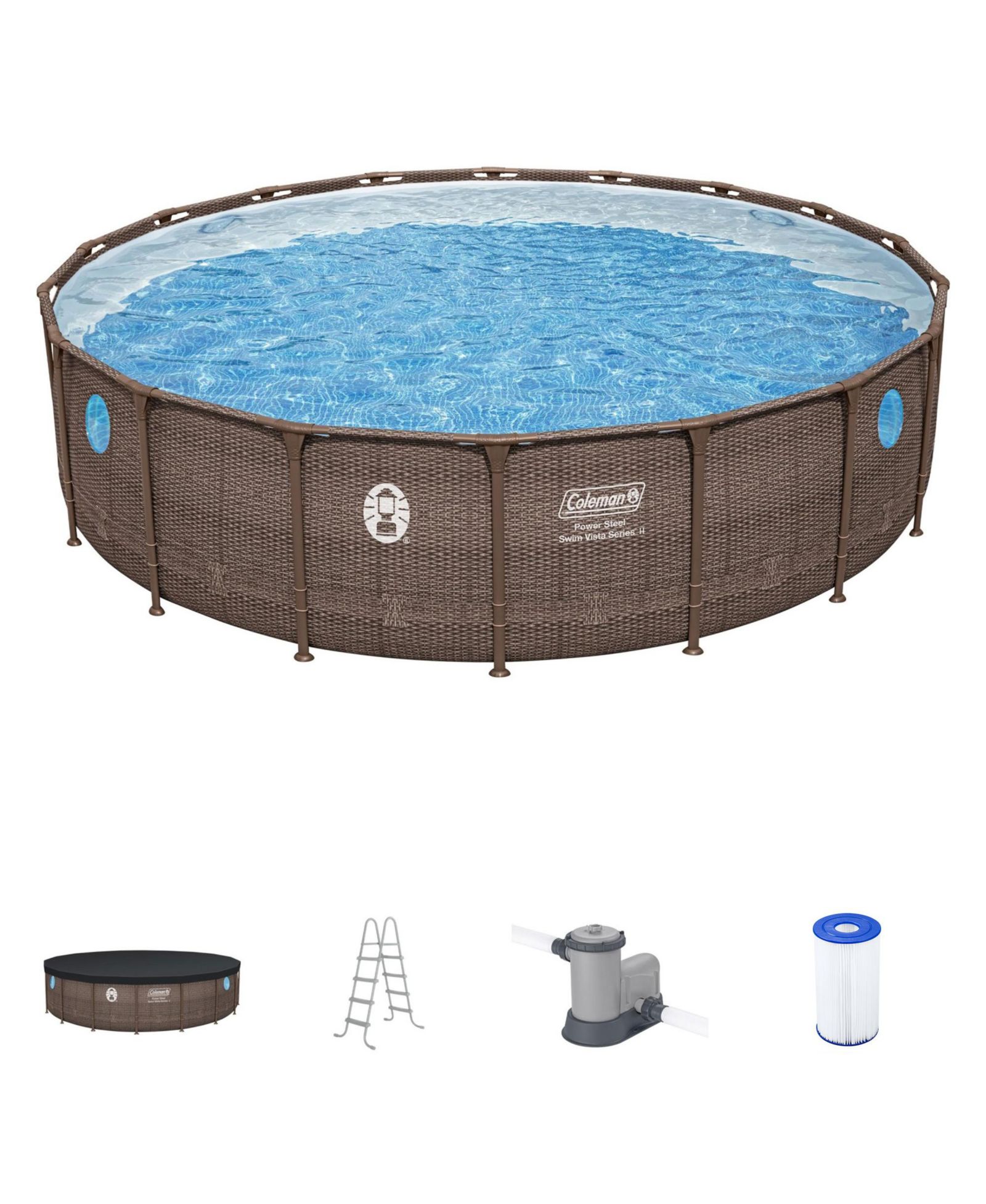 Набор плавательного бассейна Coleman Power Steel Swim Vista Above Ground