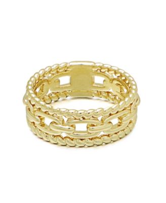 ADORNIA Gold 3-Band Sandwich Ring