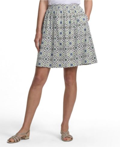 Женская мини-юбка Lands' End Poplin Printed